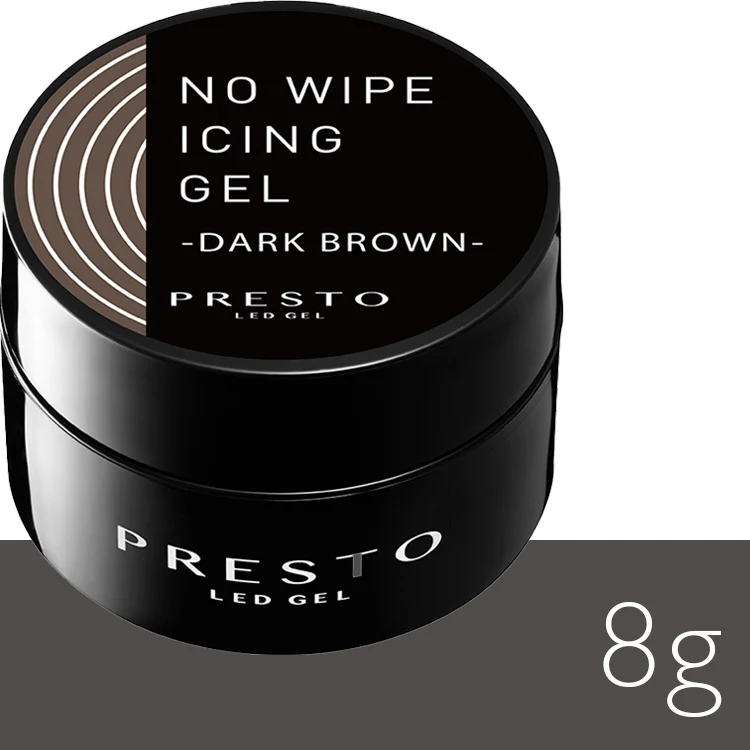 Presto No Wipe Icing Gel Dark Brown [8g] [Jar]