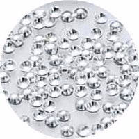 Nail Labo Metal Dots Silver #2 (1mm) 200pcs