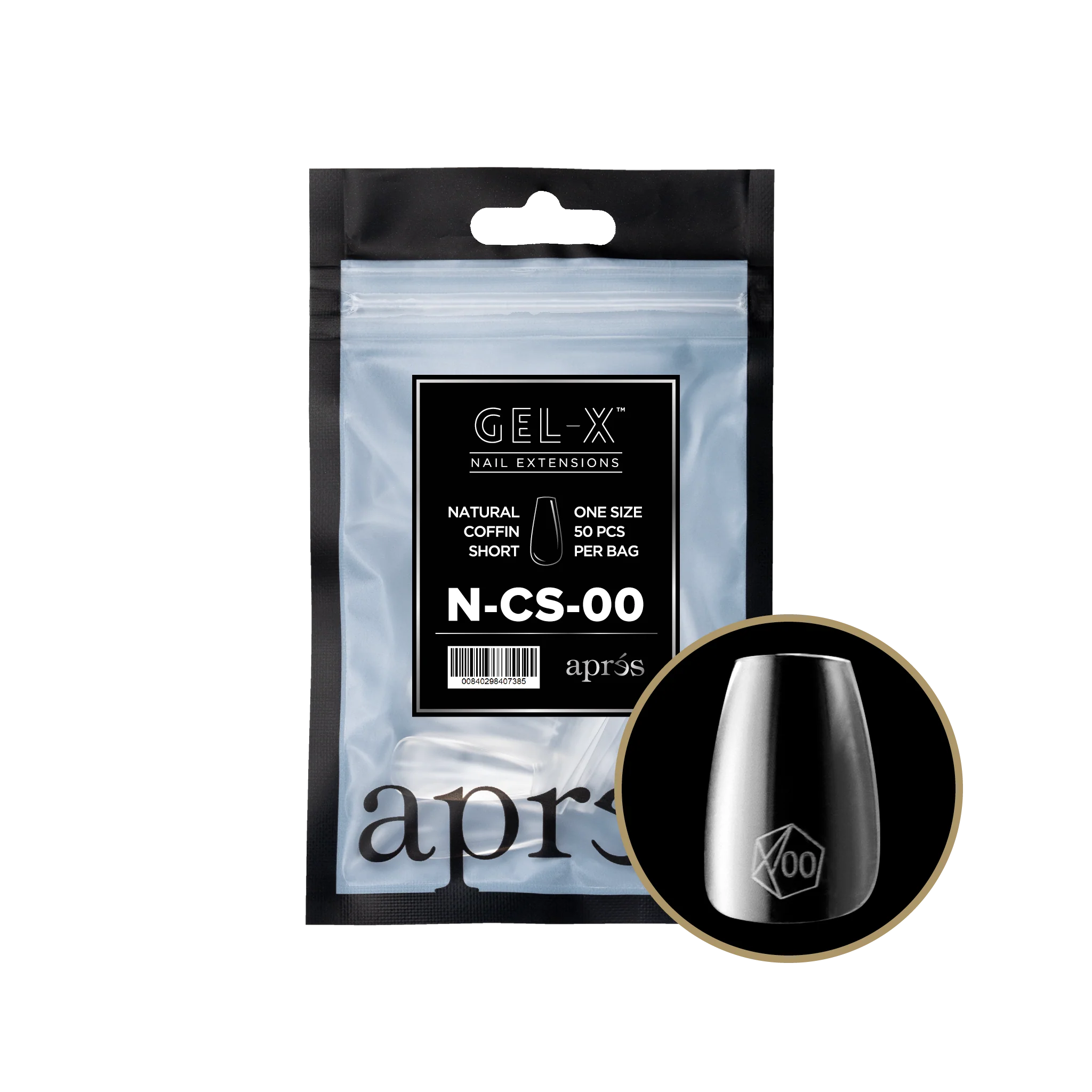AprésGel-X Refill - Natural Coffin Short