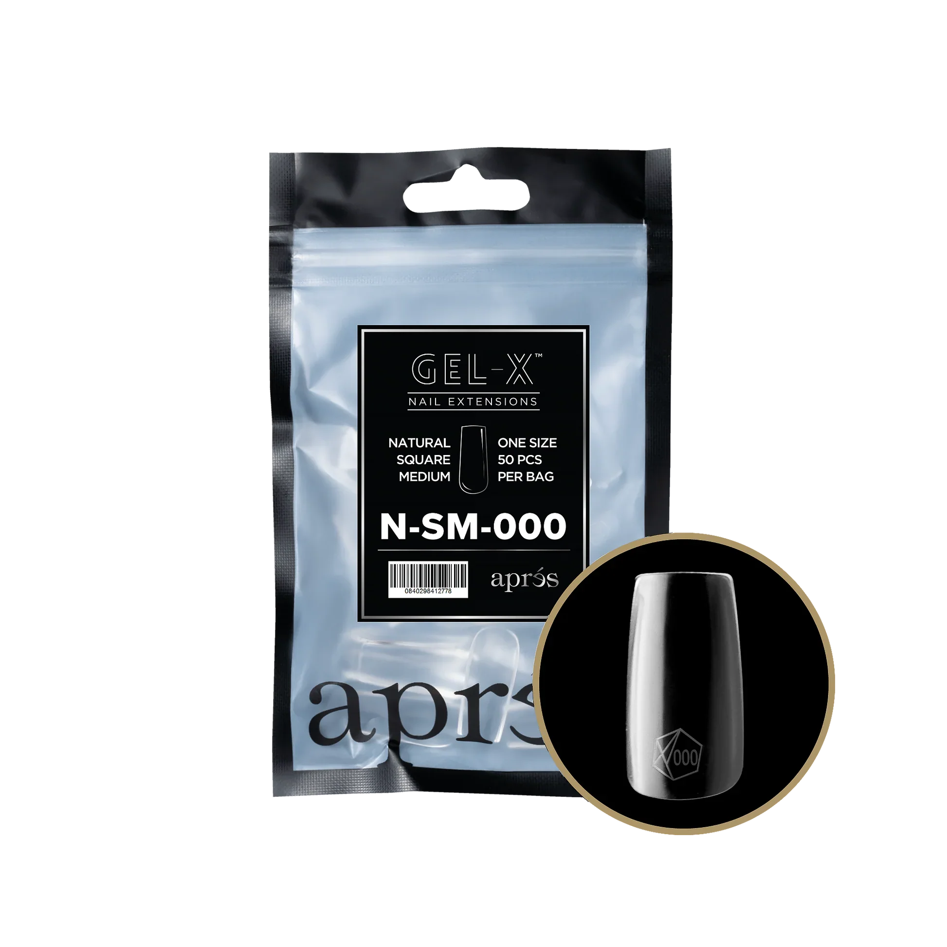 Aprés Gel-X Refill - Natural Square Medium
