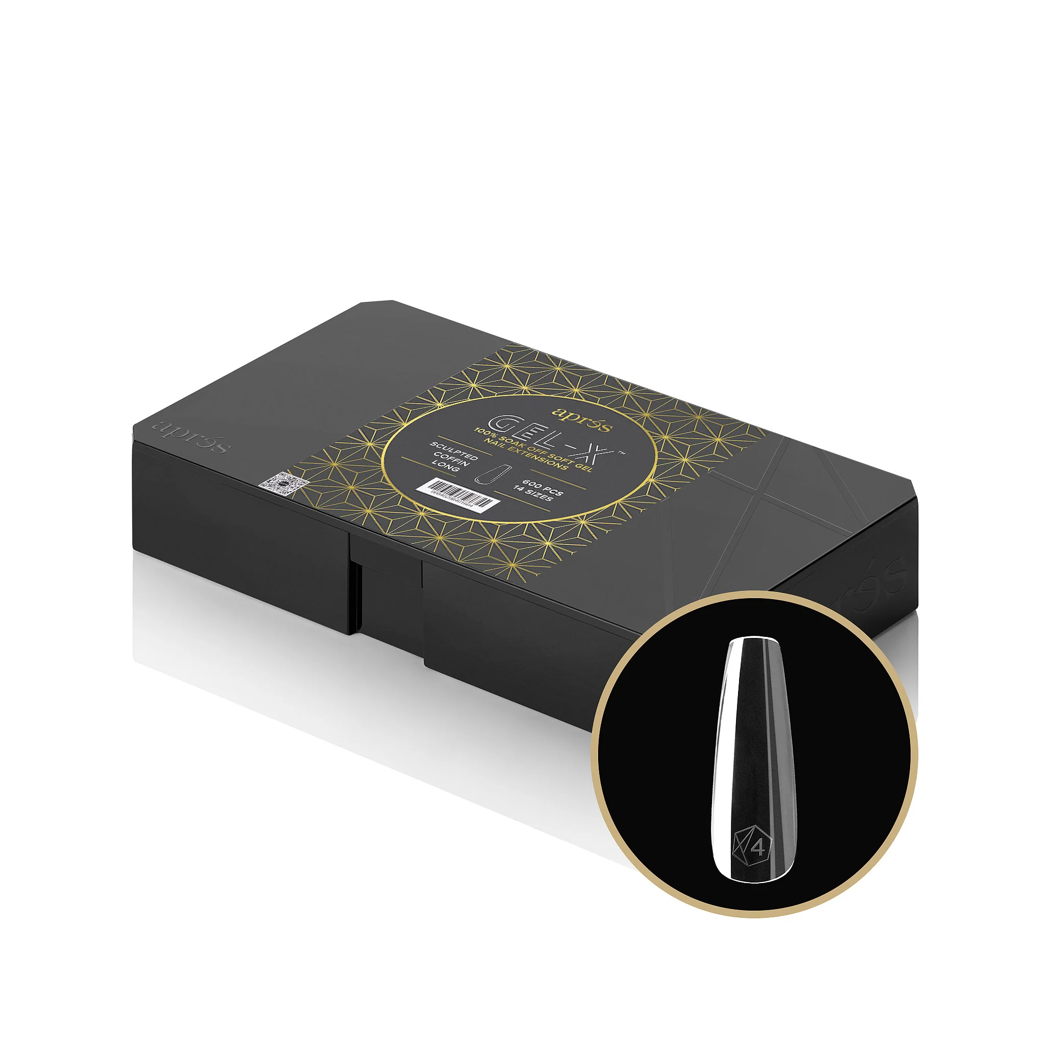 Aprés Gel-X Tips - Sculpted Coffin Long [600pcs] [NEW]