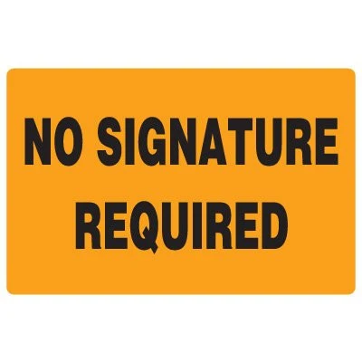Decline signature confirmation