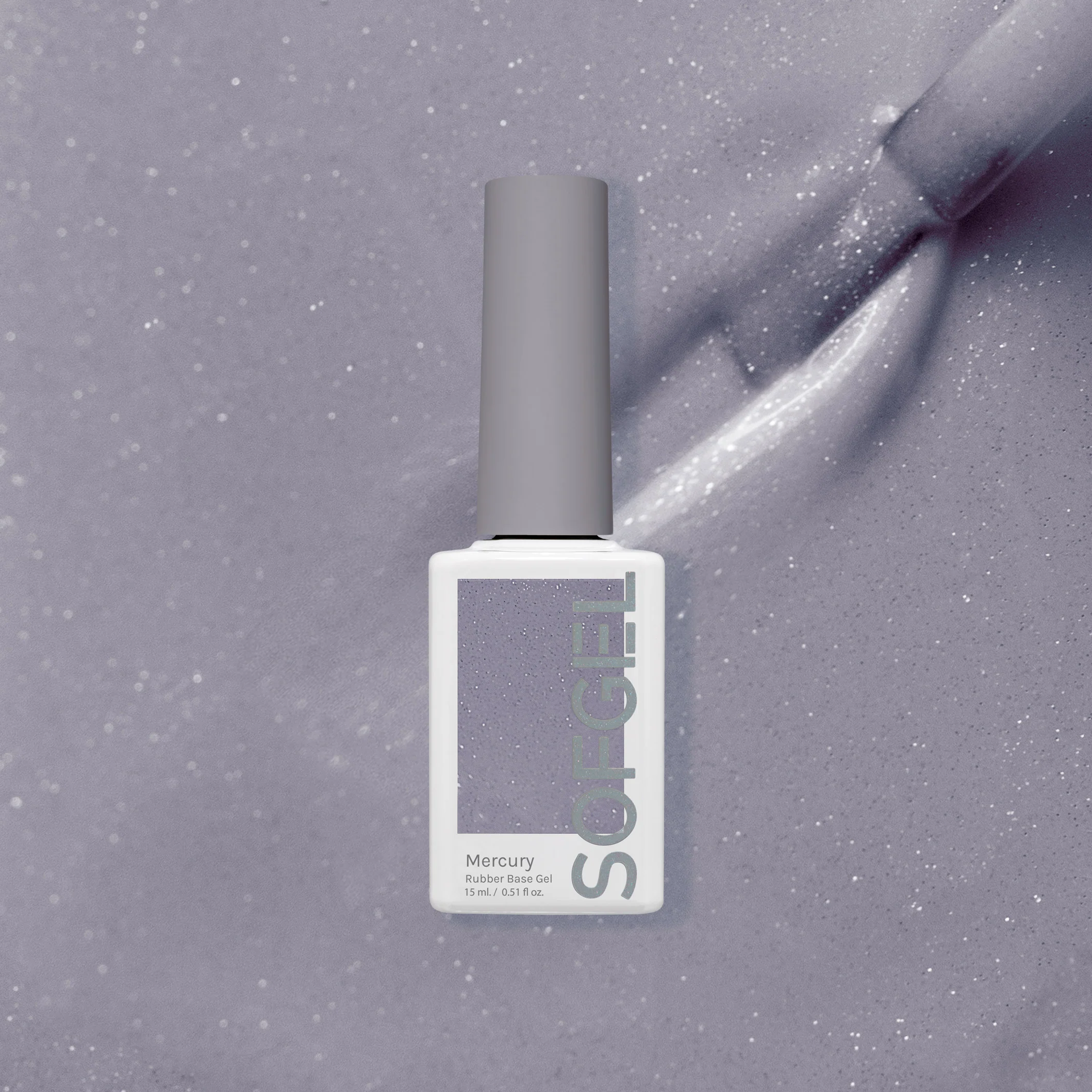 Sofgel Rubber Base Gel Mercury - 15ml
